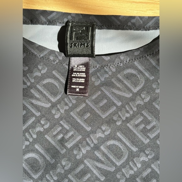 FENDI X SKIMS Long Sleeve Bodysuit in Onyx size Medium NWOT - Picture 4 of 4